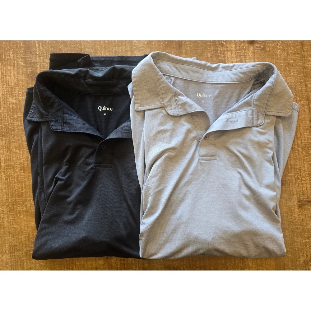 Quince black and gray bundle of 2 polo short sleeve shirts mens Xl
